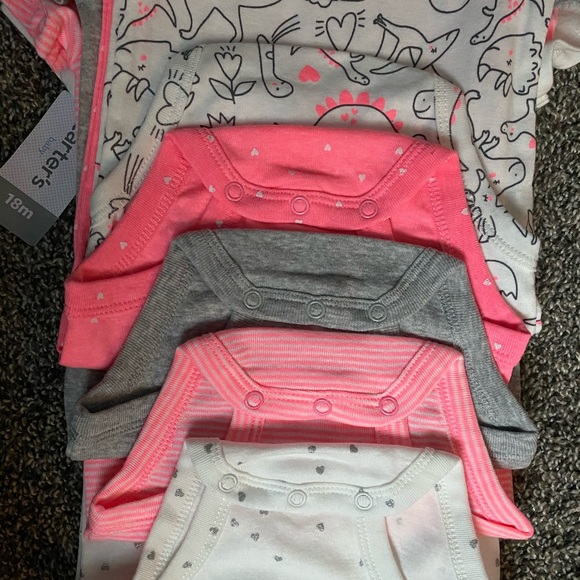 Carters 5 piece girls onesies NWT - Picture 3 of 3